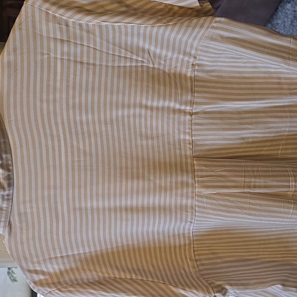 2/ Love Notes, and 1/ Pasport Striped and Floral Blouses - Yellow, White, Pink - Picture 13 of 13
